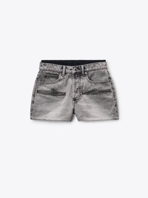 Alexander Wang Silk Brief Zip Short