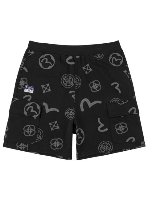 EVISU Dip-Dye Monogram Woven Shorts