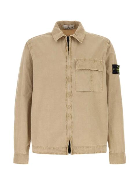 Stone Island Stone Island Men Beige Cotton Shirt