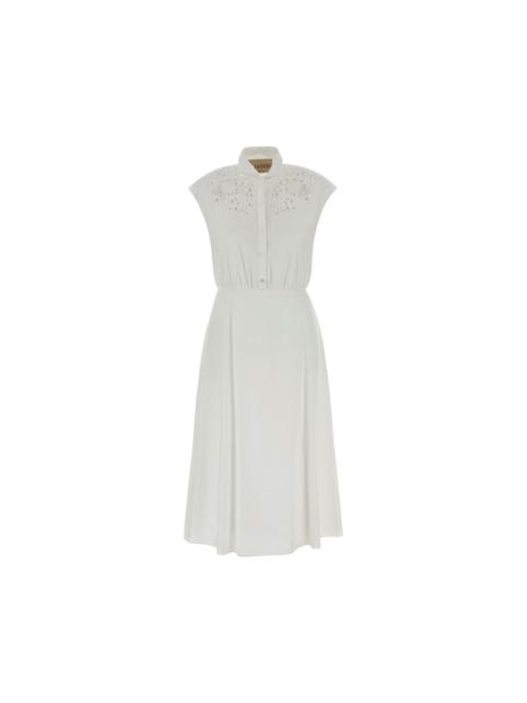 Valentino VALENTINO GARAVANI White Poplin Dress New & Authentic (Women