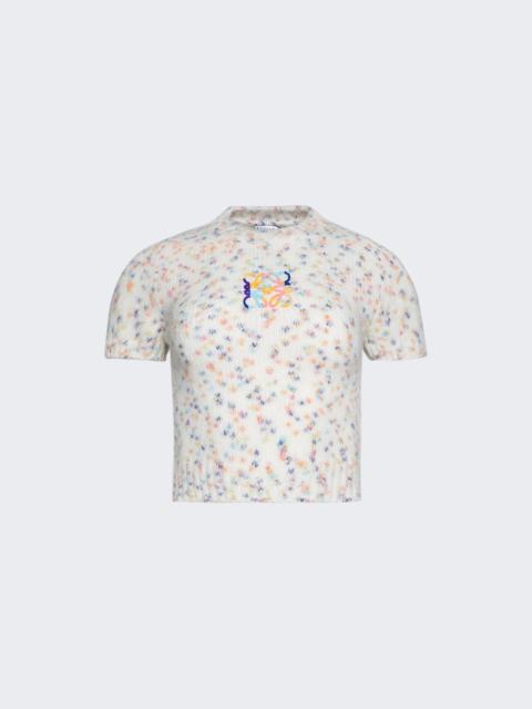 Loewe Short Sleeve Sweater White And Multicolor