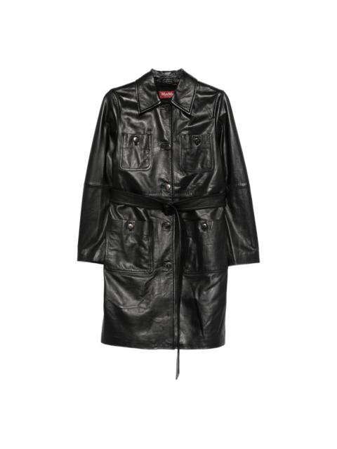 Other Designers Max Mara Studio Black Coats - Leather Coats Women