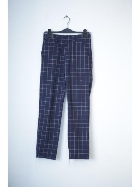 UNDERCOVER Size 1 (28-29) AW15 Navy Grid Pants