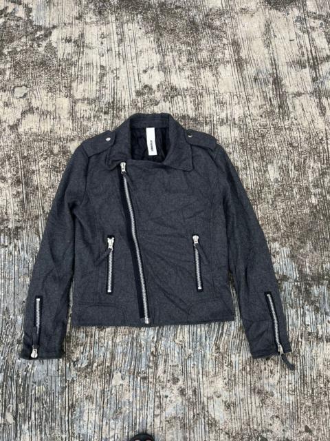 Attachment bikers wool jacket