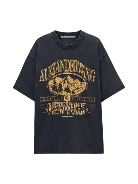 Alexander Wang Sunfade-Effect Wash Jersey Tee