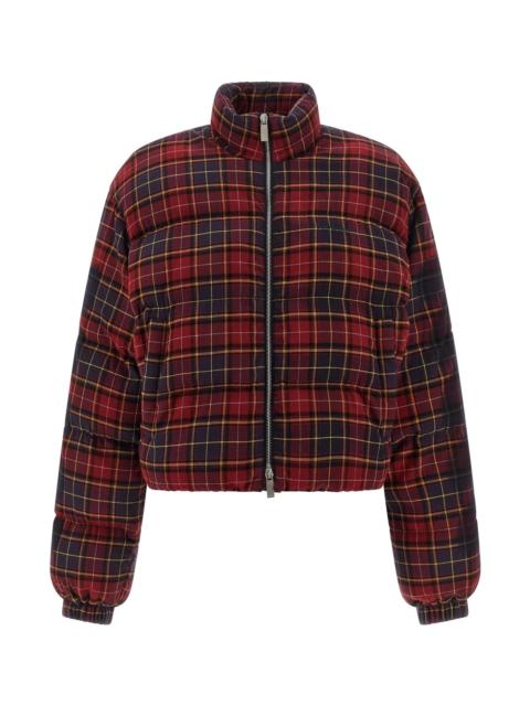 Off-White 'Check Flan Arrow Spray' down jacket