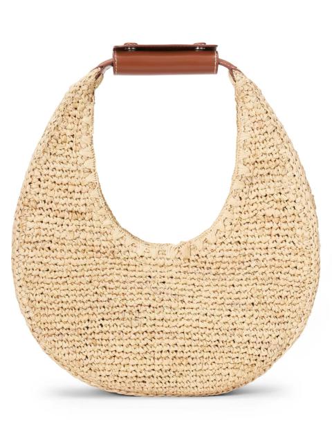 STAUD Moon Raffia Tote Bag
