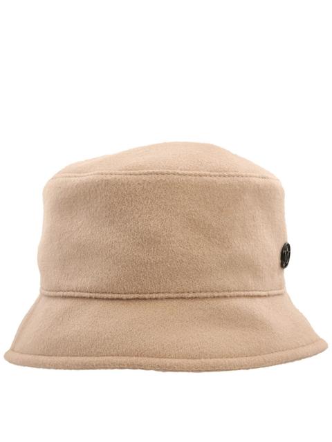 MAISON MICHEL Maison Michel Ladies Beige Axel Logo Plaque Bucket Hat