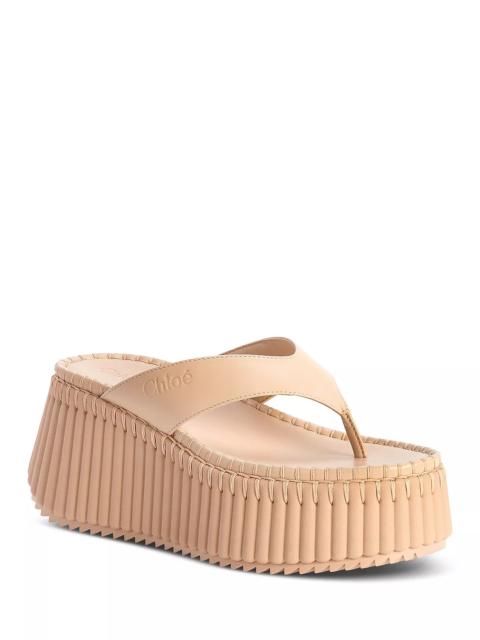 Chloé Women's Nama Leather Platform Sandals
