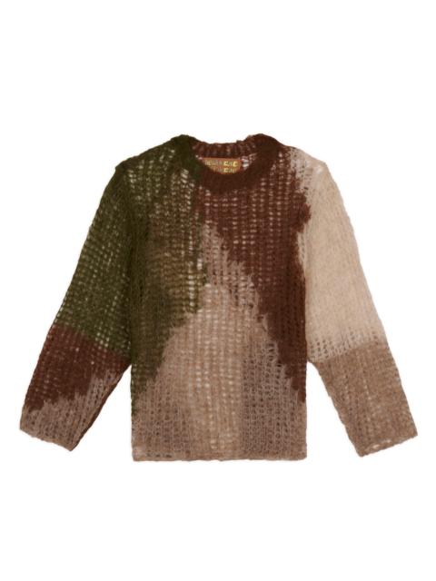 BRAIN DEAD Organic Threadbare Sweater - Olive