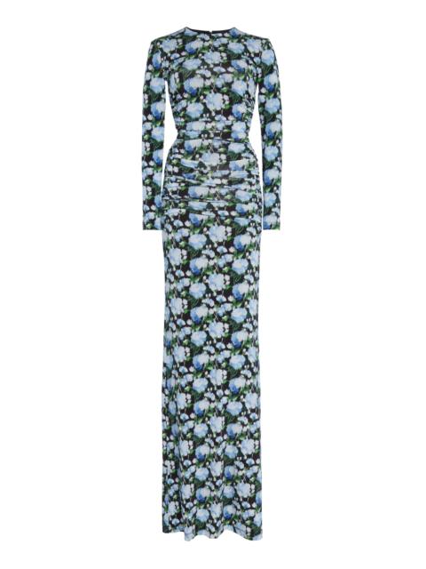CAROLINA HERRERA Ruched Jersey Gown multi