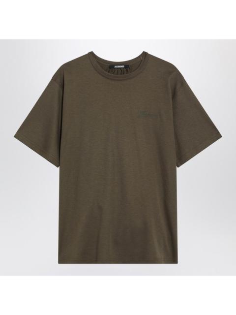 JACQUEMUS Jacquemus Khaki T-Shirt With Pleats On The Back Women