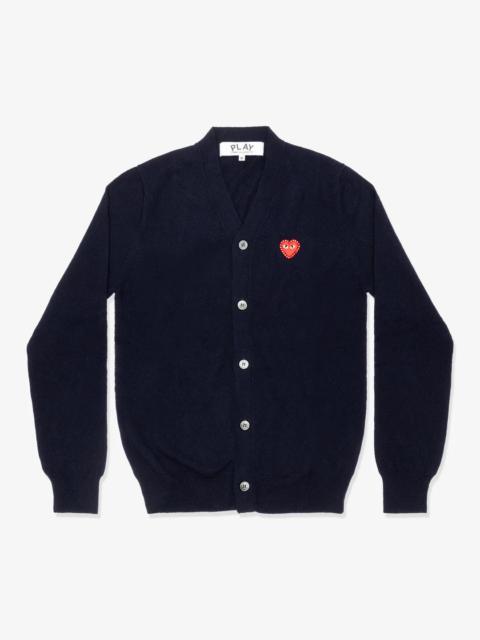 Comme des Garçons PLAY Rhinestone Red Heart V-Neck Cardigan Unisex