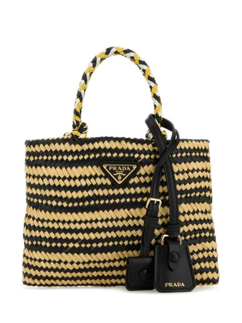 Prada Prada Women Two-Tone Raffia Handbag