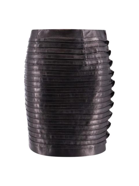 VERSACE Leather Skirt