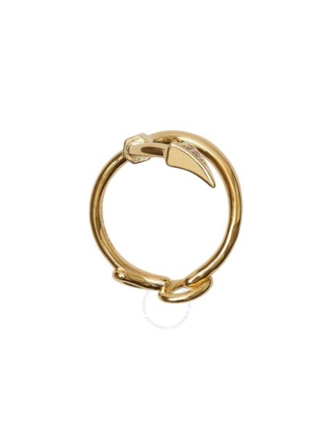 Burberry Burberry Gold-plated Hook Pave Ring