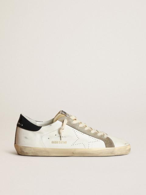 Golden Goose Men's Super-Star with perforated star and blue heel tab