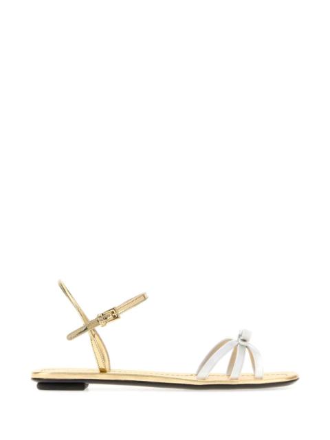 Prada Prada Women Two-Tone Leather Sandals