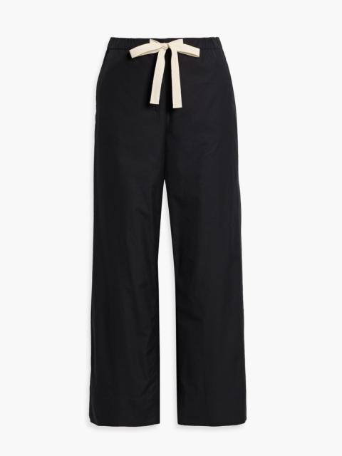 Max Mara Argento cotton-poplin wide-leg pants