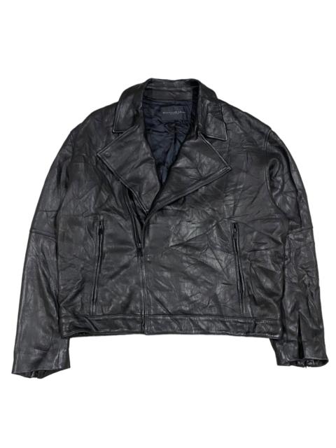 Diesel Vtg🌑Donna Karan New York Double Collar Leather Jacket
