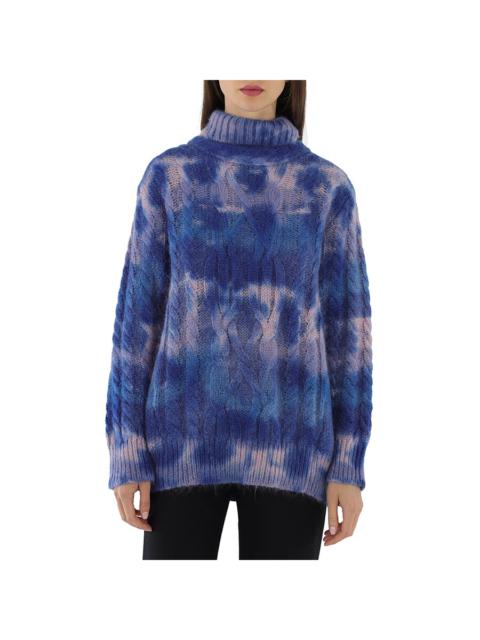 Moncler Ladies Cable Knit Tie-dye Jumper