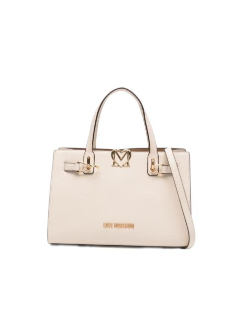 Moschino logo-hardware tote bag