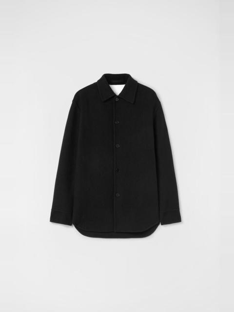 Jil Sander BUTTON-UP WOOL SHIRT JACKET (BLACK)