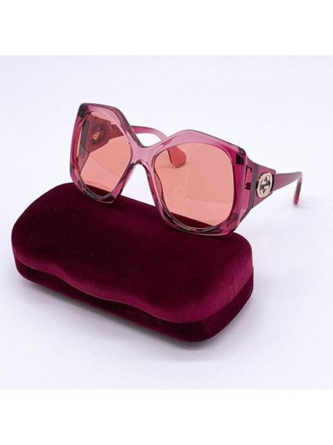 GUCCI NEW GUCCI GG0875S 003 OVERSIZED PINK WOMEN SUNGLASSES GUCCI