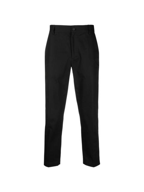 straight-leg cotton trousers