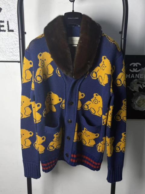 GUCCI Gucci Fur Lined Knit Cardigan