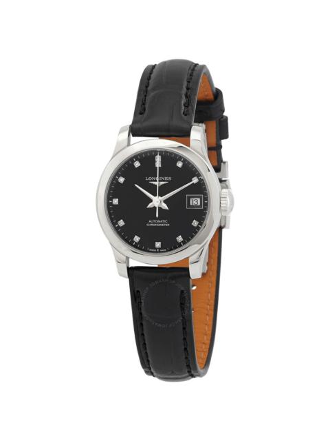 Longines Longines Record Automatic Diamond Black Dial Ladies Watch L23204572