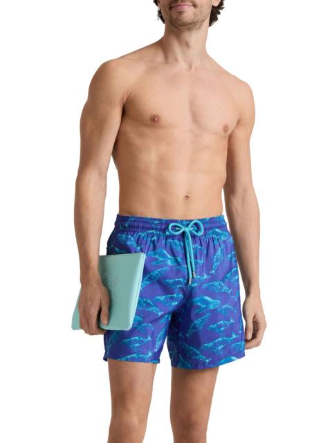 Vilebrequin ULTRALIGHT AND FOLDABLE MEN`S SWIM SHORTS WITH PRINT