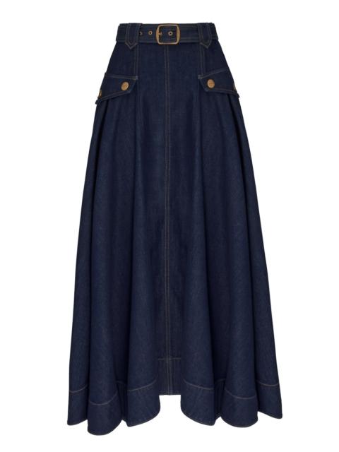 Zimmermann DENIM UTILITY MIDI SKIRT
