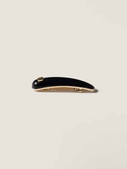 Miu Miu Patent leather hair clip