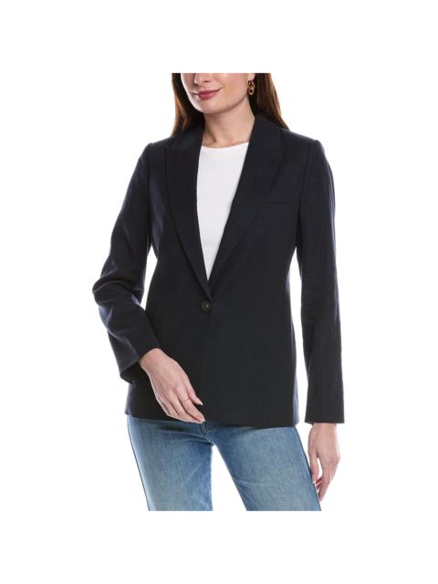 Vince Vince Single-Breasted Linen-Blend Blazer