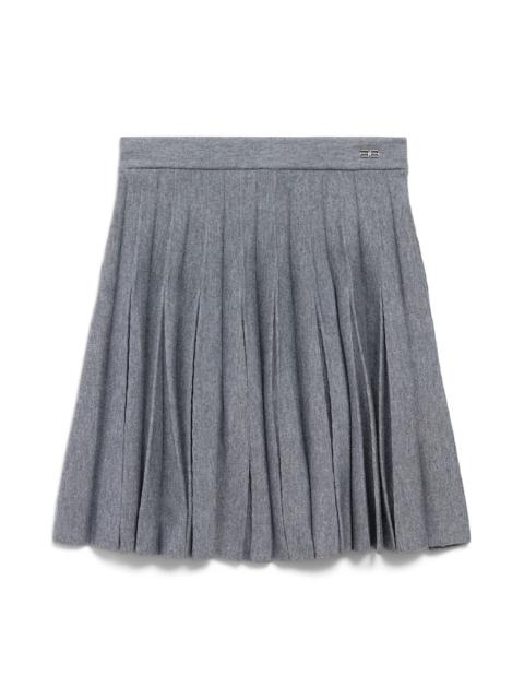 BALENCIAGA Women's Pleated Skirt in Heather Grey