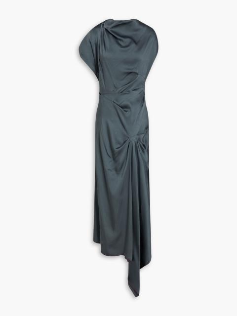 Victoria Beckham Asymmetric satin-crepe maxi dress