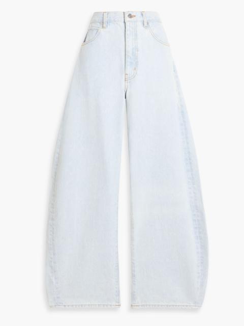 FRAME The Bubble high-rise barrel-leg jeans