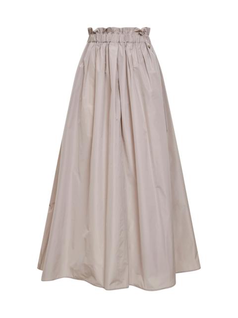 Herno Herno Women Pearl Grey New Techno Taffeta Long Skirt