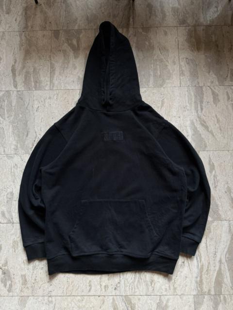 Kith classic logo hoodie black on black