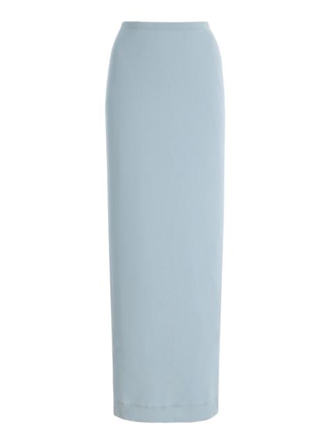 ÉTERNE Emma Stretch Cotton-Modal Maxi Skirt blue