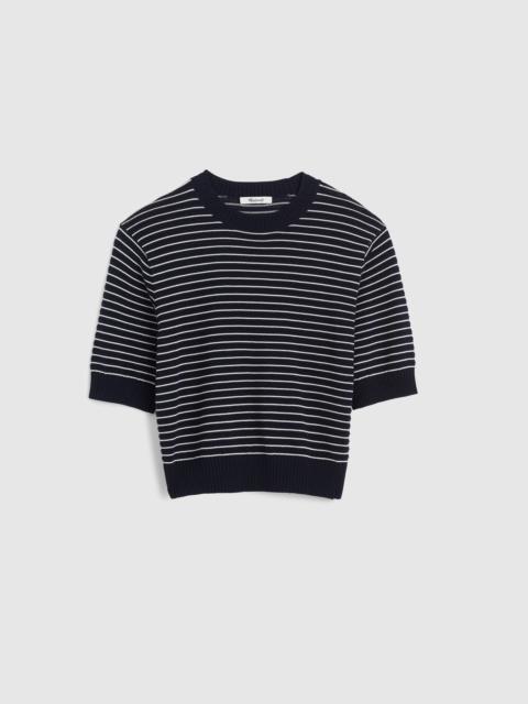 Madewell Textural-Stitch Crewneck Sweater in 100% Cotton