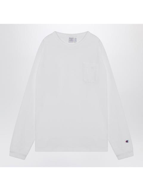 Champion Champion White Long-Sleeved T-Shirt Men
