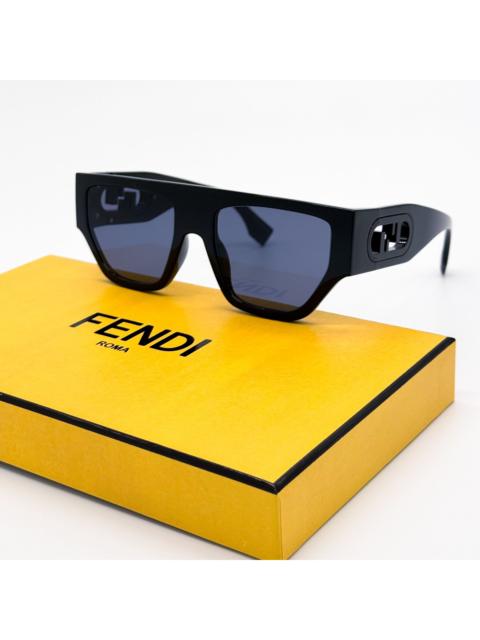FENDI NEW FENDI FE40108U 01V SHINY UNISEX SUNGLASSES FENDI