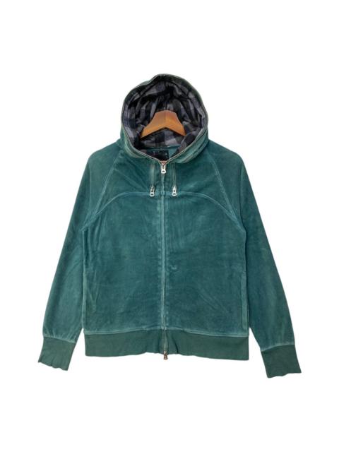 Japanese Brand PPFM Women Sweater Hoodie Corduroy Fully Zip
