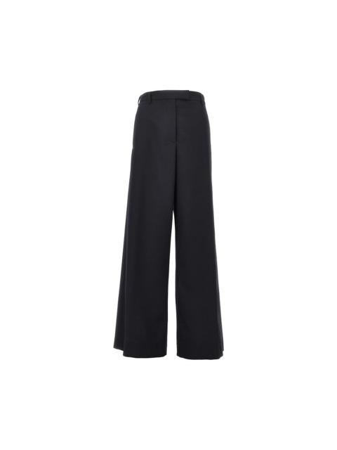 Dries Van Noten Dries Van Noten Wool Gabardine Wide Leg Pants