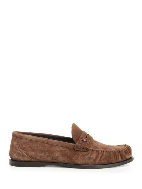 SAINT LAURENT Saint Laurent Men "Le Loafer Supple" Suede Moccasins