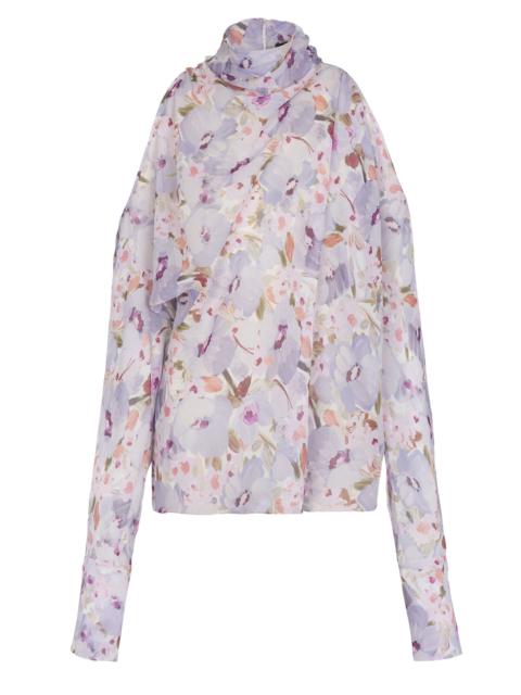 Balmain Open Shoulder Flower Blouse
