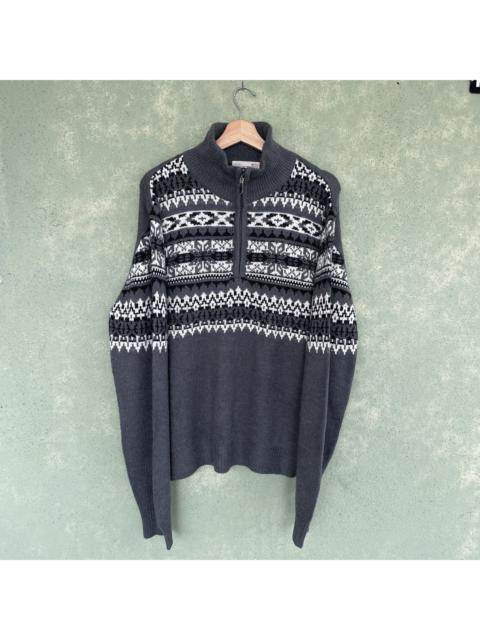 Other Designers Homespun Knitwear - Vintage Japanese HalfZip Knitwear Sweater Jumper