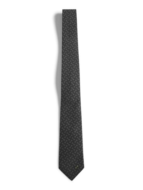 GUCCI Gucci Men Black Horsebit Silk Jacquard Tie